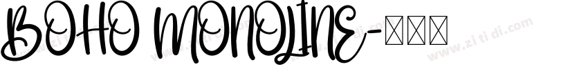 BOHO MONOLINE字体转换